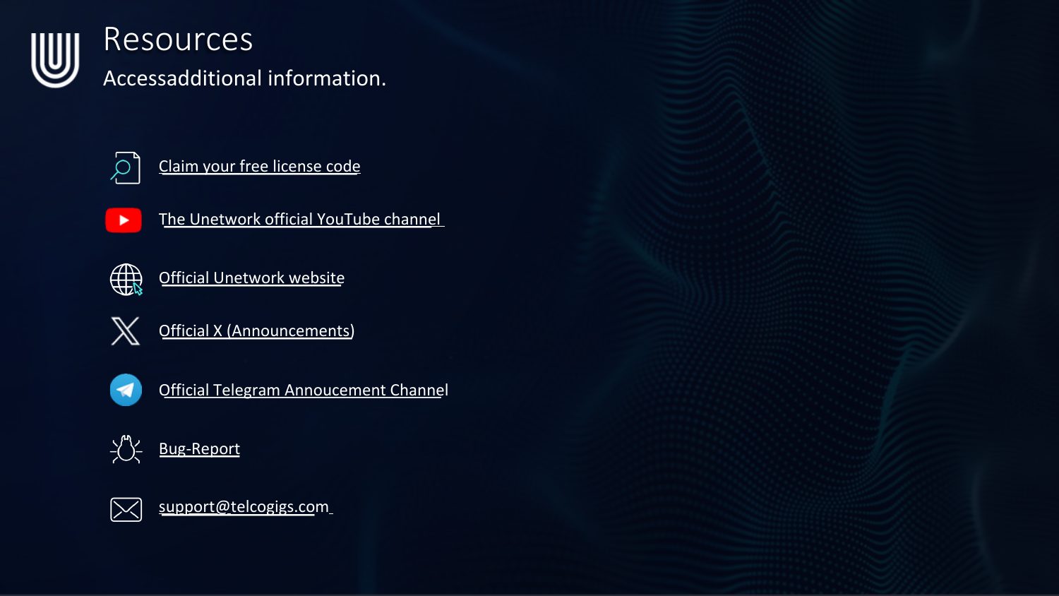 Support resources and official channels