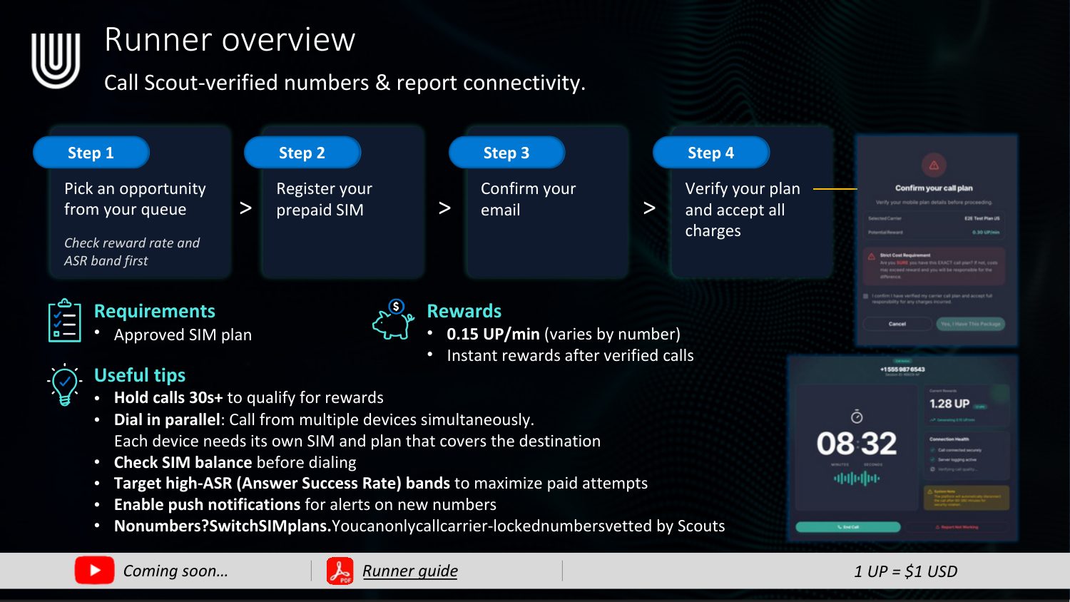 Runner task overview and requirements
